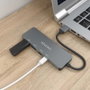 Aisens Hub USB 3.2 Gen 2 con 4 Puertos (2x USB-A y 2x USB-C), 10 Gbps, Gris